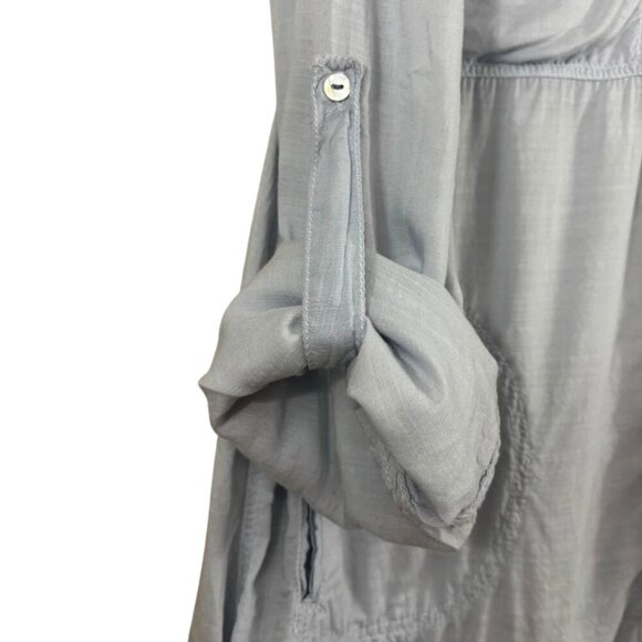 Anthropologie Holding Horses Women's Medium Light Blue Tunic - Picture 4 of 9